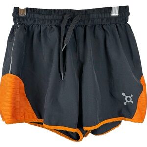 Orangetheory Fitness Black Orange Splat Logo Running Shorts Small